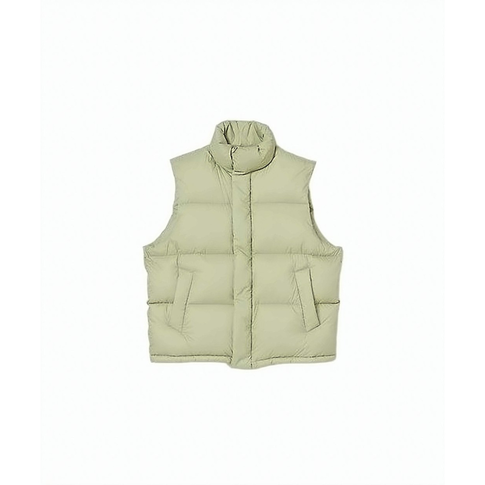 AURALEE High-Collared Sleeveless Puffer Vest